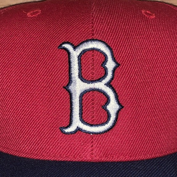Vintage Boston Red Sox Sports Specialties Plain Logo Snapback Hat 90s Rare MLB - Picture 2 of 7